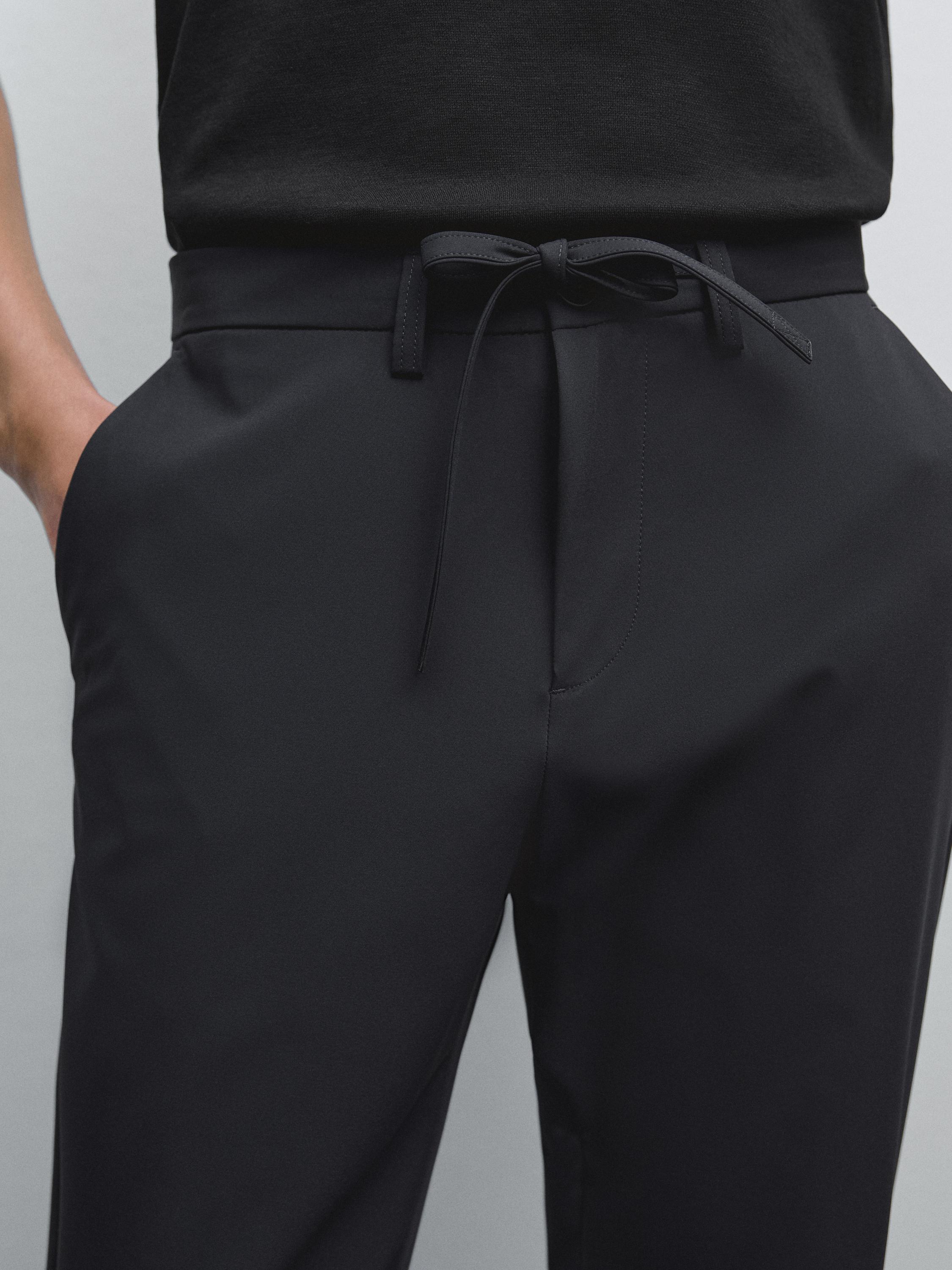 Regular-fit technical trousers